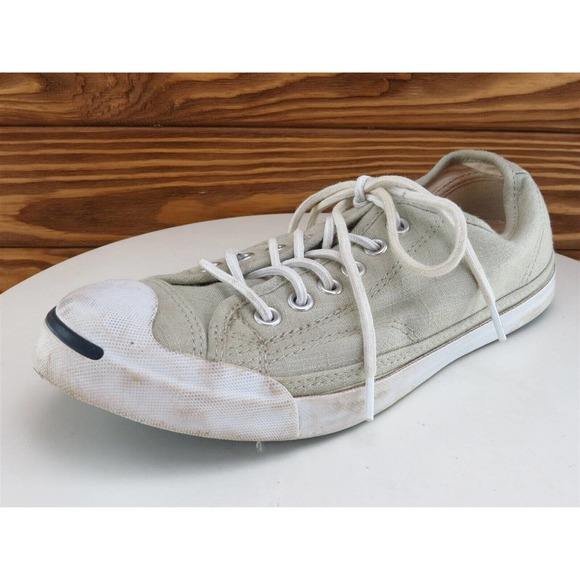 Converse Size 7‎ Sneaker Taupe Fabric Medium Jack Purcell Lace Up Women - Picture 1 of 11